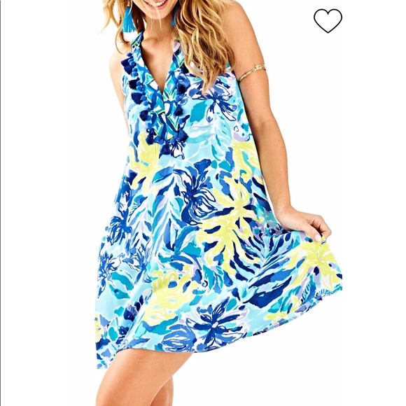 Lilly Pulitzer Archelle Dress Ylang Ylang Love M - Picture 1 of 3